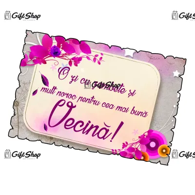 Mgs119-magnet frigider-o zi cu zambetept.cea m.b.vecina